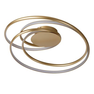 Lucide SARDANA - Flush ceiling light - LED Dim. - 1x54W 2700K - Matt Gold / Brass - Premium